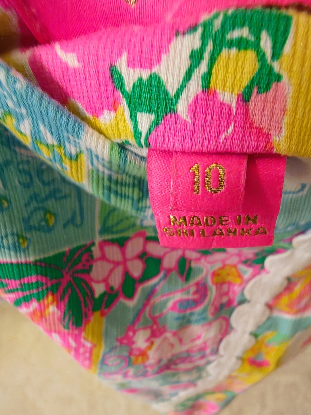 Lilly Pulitzer Pink, Green, Yellow & Blue Patchwork Floral State-Print Throw - Picture 2 of 2